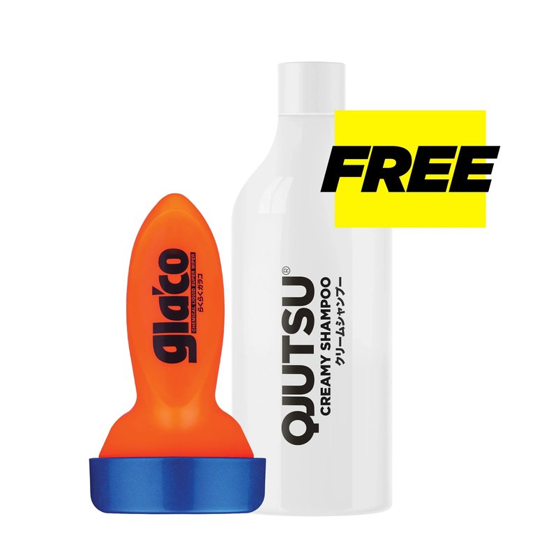 Glaco QAD + QJUTSU Shampoo Cremoso, revestimento de vidro revolucionário e shampoo para carro